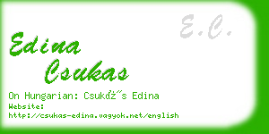 edina csukas business card